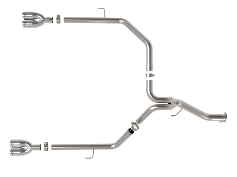 aFe Vulcan Series 3in 304SS Cat-Back 21 Jeep Gladiator V6-3.0L (td) - Dual Polished Tip - 49-38095-P