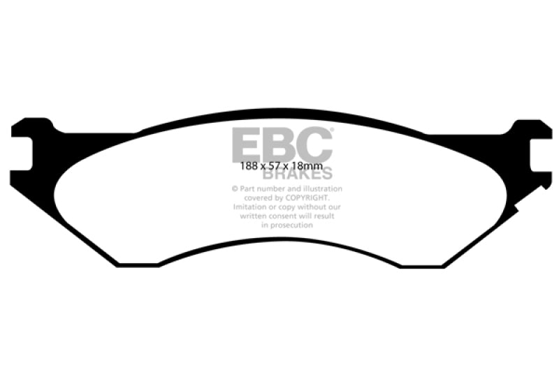 EBC 06-11 Dodge Ram 1500 Mega Cab 2WD Yellowstuff Rear Brake Pads - DP41729R