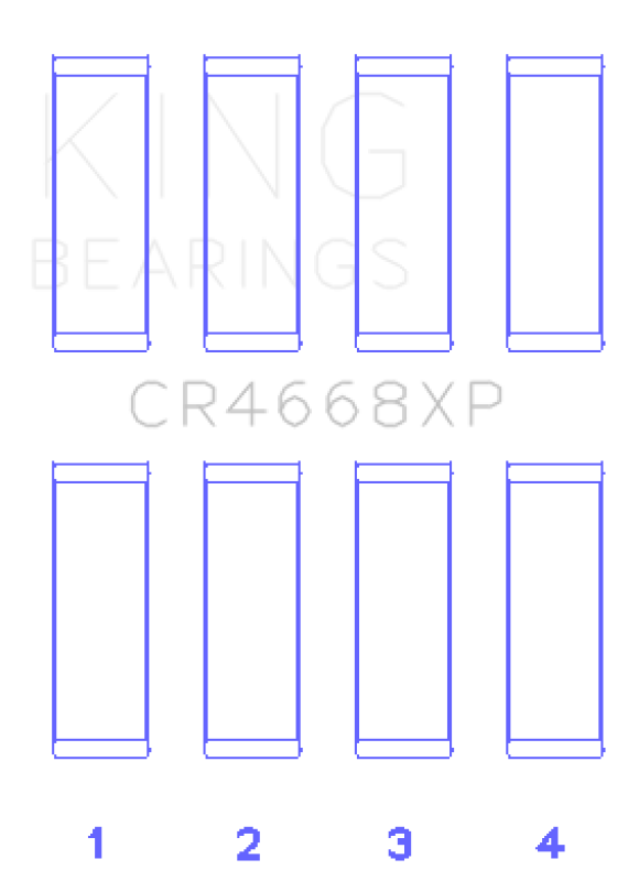 King Engine Bearings Hyundai G4Ke/G4Kc (Size +.026mm) Connecting Rod Bearing Set - CR4668XP.026