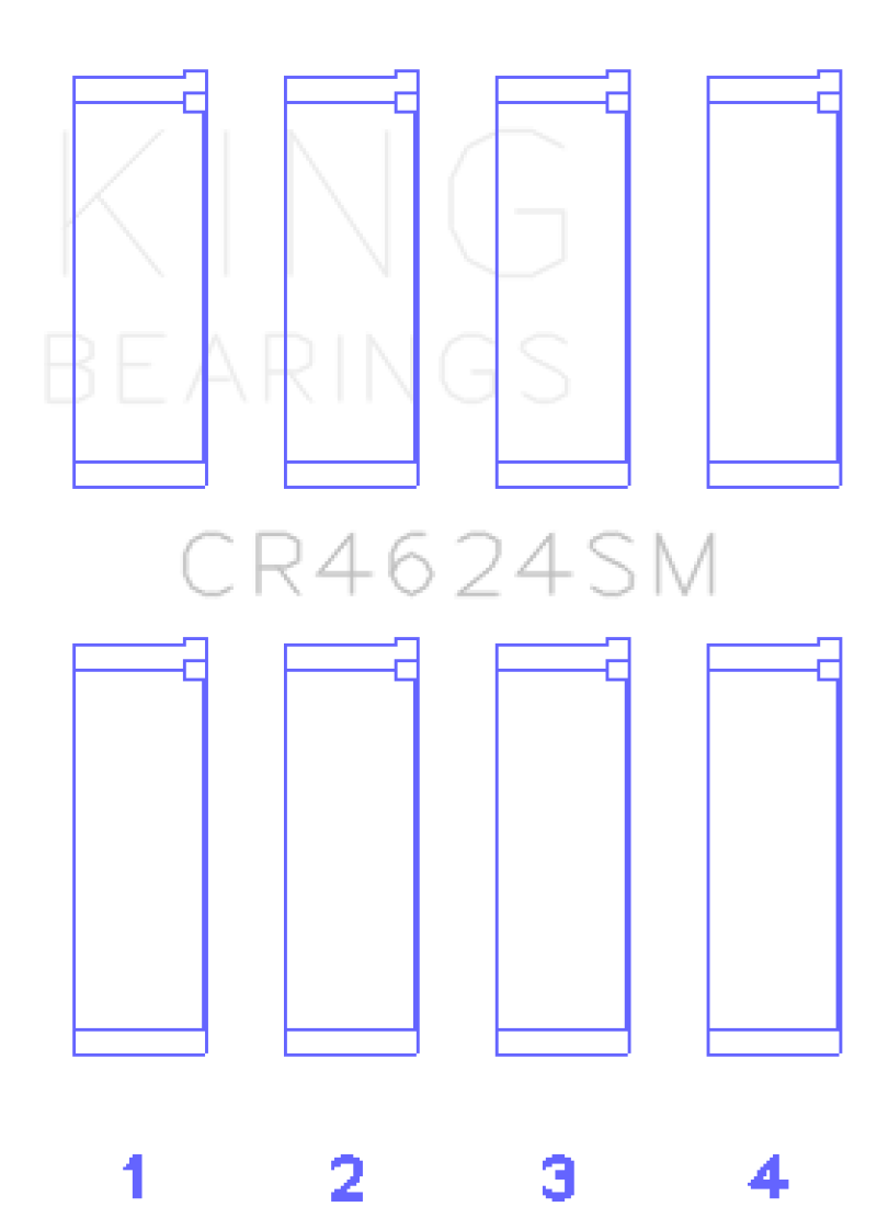 King Hyundai G4KE / G4KC (Size +0.5) Rod Bearings (Set of 4) - CR4624SM0.5