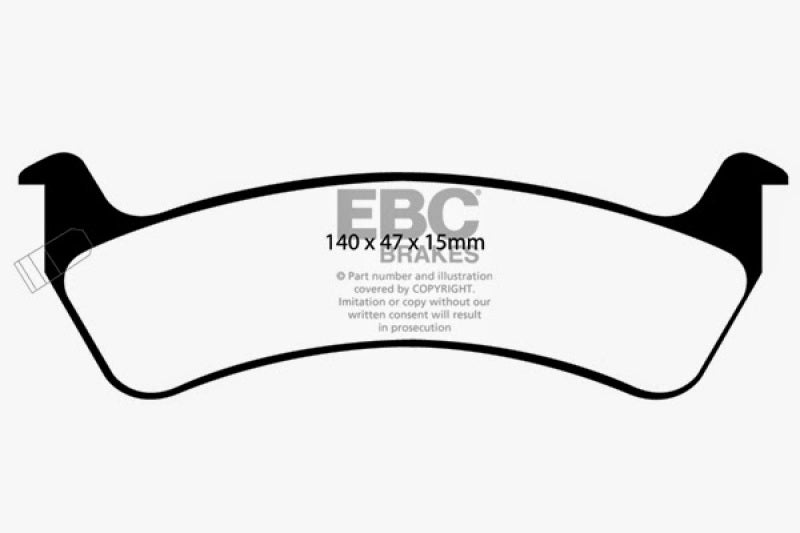 EBC 92-94 Jeep Grand Cherokee 4.0 Ultimax2 Rear Brake Pads - UD625