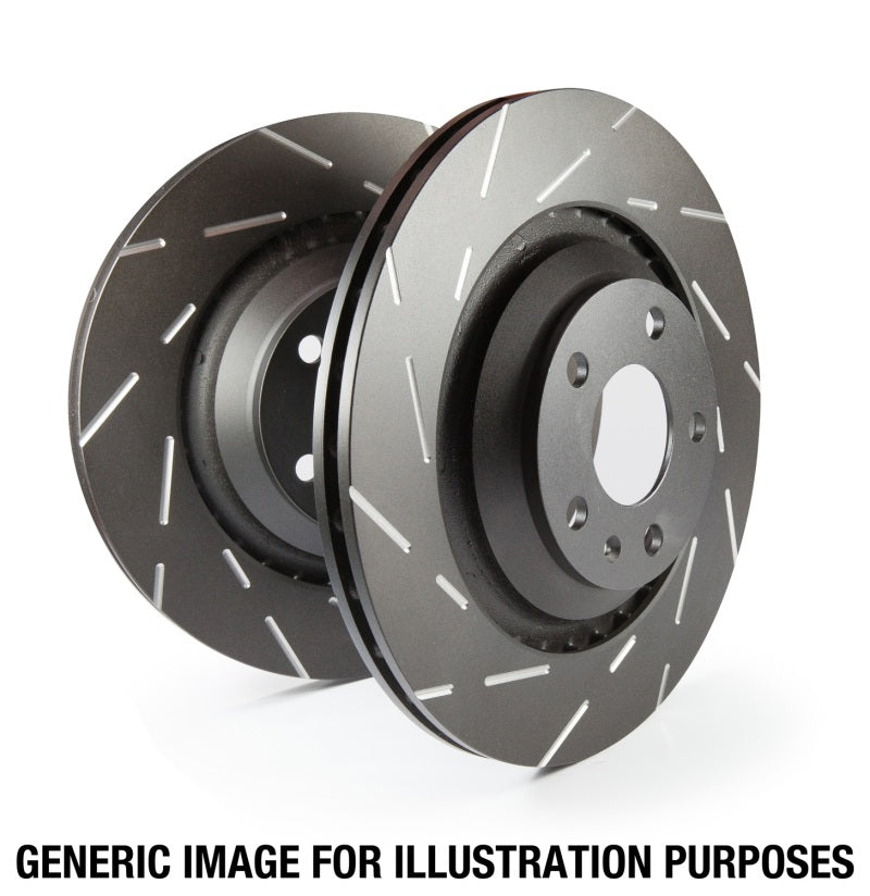 EBC 91-96 Ford Escort 1.8 USR Slotted Front Rotors - USR570 for 1991-2003 Ford Escort - detail view