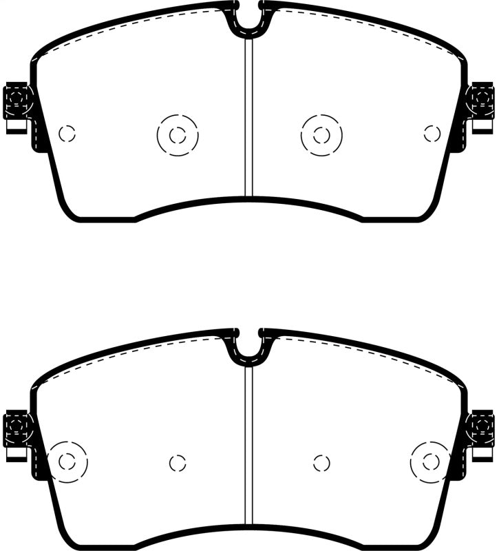 EBC 2018+ Jaguar E-Pace 2.0L Turbo (246) Greenstuff Front Brake Pads - DP62385 for 2018-2023 Jaguar E Pace - front view