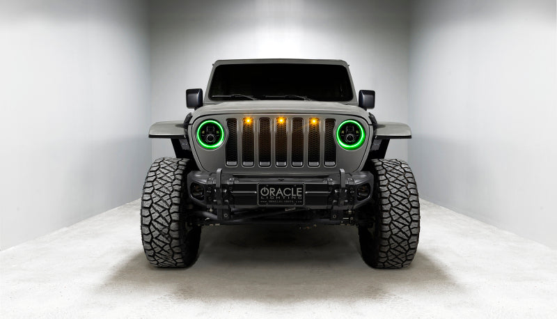 Oracle Jeep Wrangler JL/Gladiator JT 7in. High Powered LED Headlights (Pair) - Dynamic SEE WARRANTY - 5769J-332
