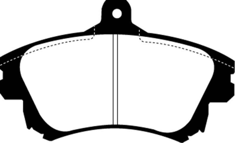 EBC 99-04 Volvo S40 1.9 Turbo T4 (200 BHP) Ultimax2 Front Brake Pads - UD837 for 2000-2004 Volvo S40 - close-up