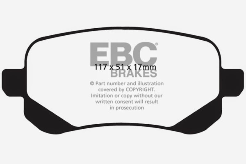 EBC 08-11 Chrysler Town &amp; Country 3.3 Ultimax2 Rear Brake Pads - UD1326