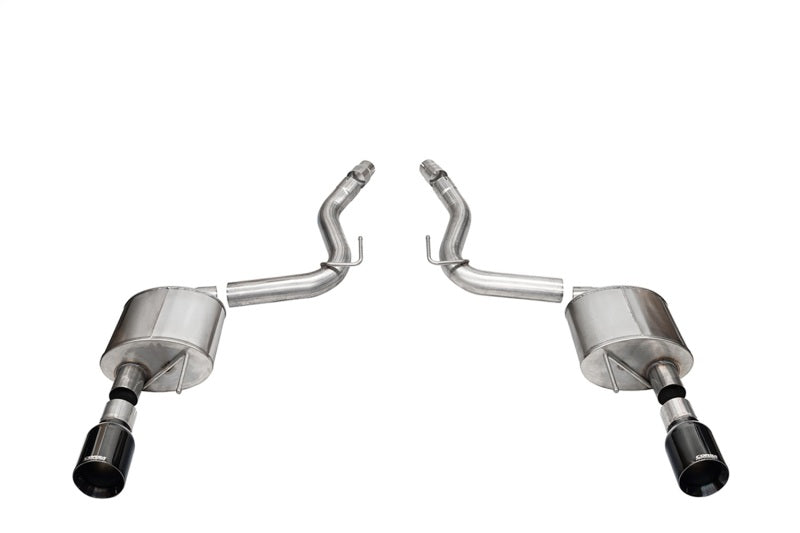 Corsa 2024 Ford Mustang GT Sport Axle-Back Dual Rear Exit with 4.5in Straight Cut Black PVDTips - 21253BLK