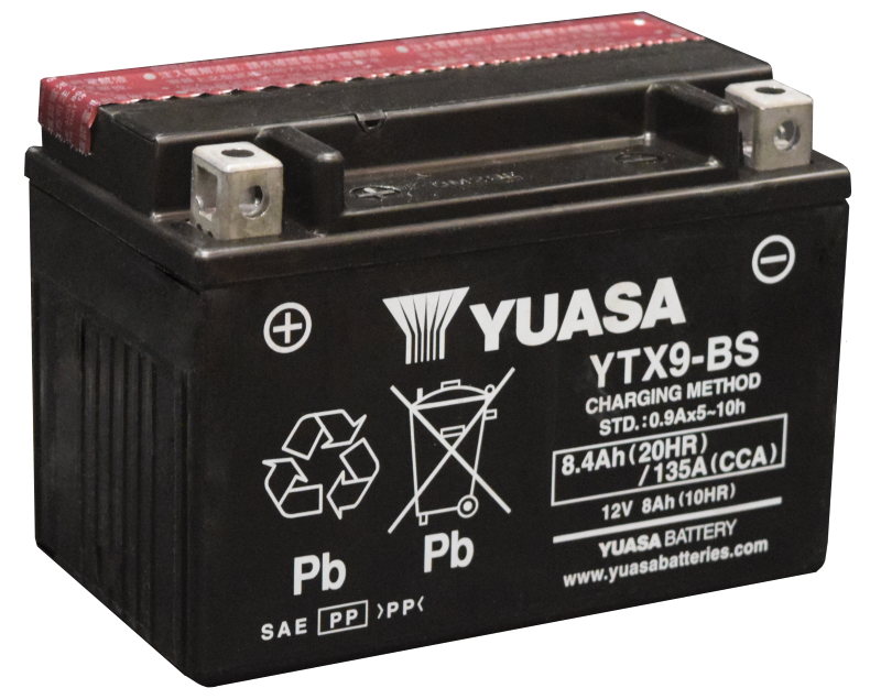 Yuasa YTX9-BS Maintenance Free AGM 12 Volt Battery (Bottle Supplied) - YUAM329BSIND by Yuasa Battery