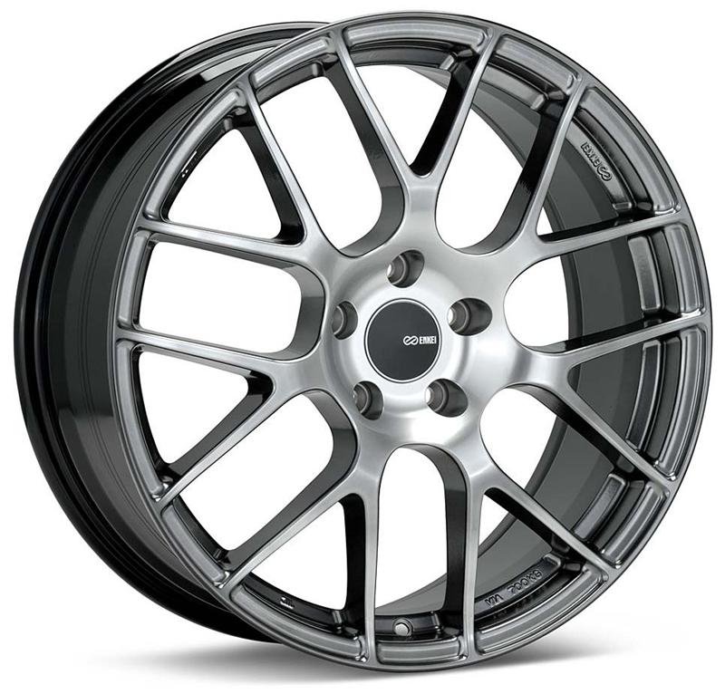 Enkei Raijin 19x8 42mm Inset 5x120 Bolt Pattern 72.6 Hub Bore Hyper Silver Wheel - 467-980-1242HS
