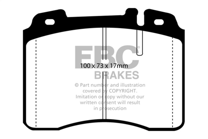 EBC 92-96 Ferrari 512TR 5.0 Yellowstuff Front Brake Pads - DP4927R