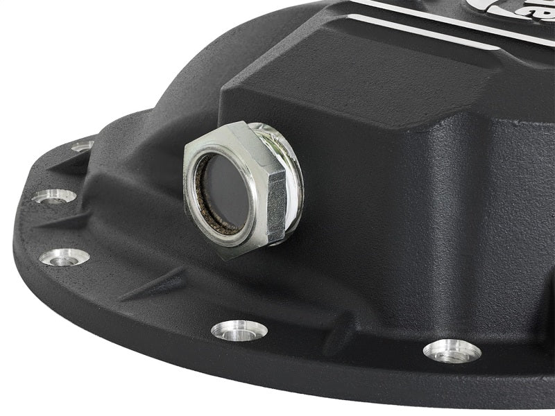 aFe Power Pro Series Rear Differential Cover Black w/Machined Fins 16-17 Nissan Titan XD(AAM 9.5-14) - 46-70362