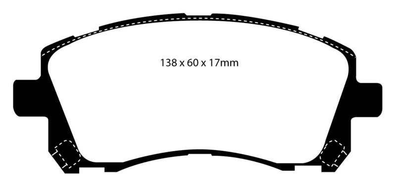 EBC 01-02 Subaru Impreza 2.0 Turbo WRX Bluestuff Front Brake Pads - DP51134NDX