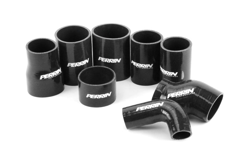 PERRIN 08-14 Subaru STI Front Mount Intercooler Boost Tube Kit - Red - PSP-ITR-430-3RD
