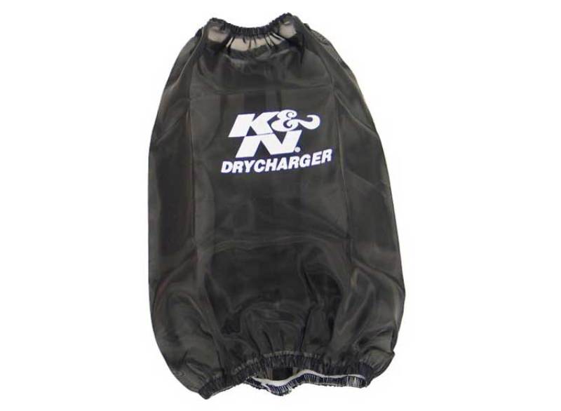 K&N Drycharger Round Tapered Air Filter Wrap 6.5in Base ID/4.5in Top ID/7in H - Black - RF-1032DK by K&N Engineering - front 