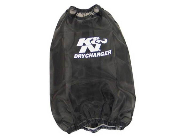 K&N Drycharger Round Tapered Air Filter Wrap 6.5in Base ID/4.5in Top ID/7in H - Black - RF-1032DK by K&N Engineering - front 