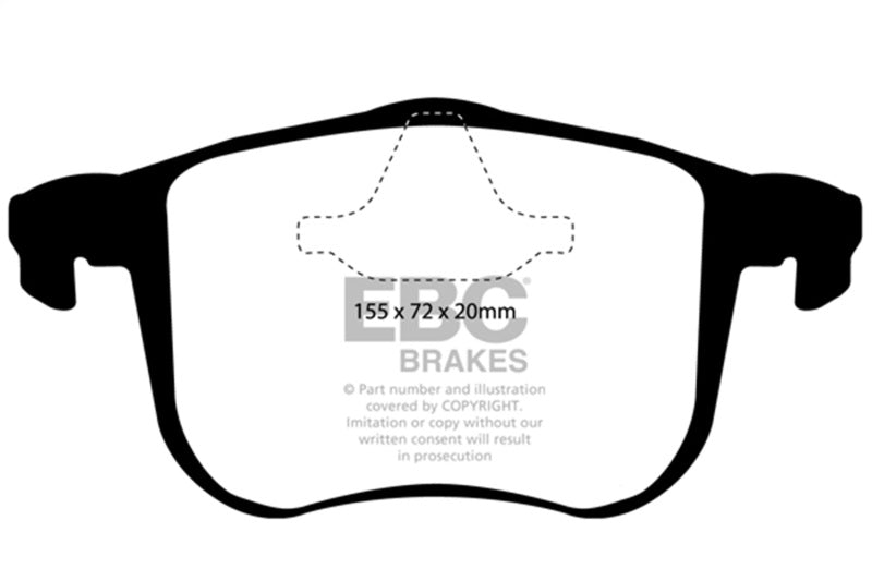EBC 06-11 Saab 9-3 Aero Bluestuff Front Brake Pads - DP51416NDX