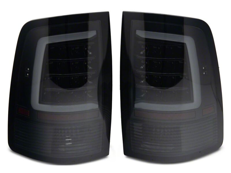 Raxiom 09-18 Dodge RAM 1500 Axial Series LED Tail Lights- Black Housing- Smoked Lens - R113540 - close-up view 5