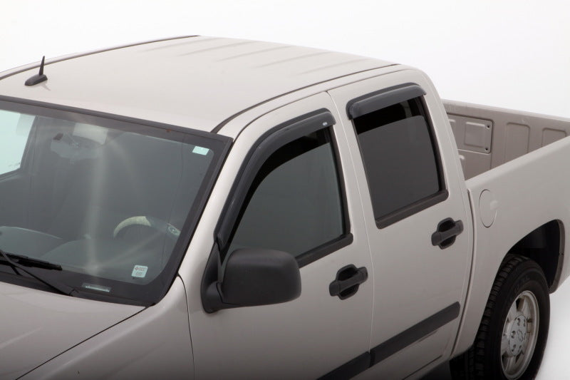 AVS 04-12 Chevy Colorado Crew Cab Ventvisor Outside Mount Window Deflectors 4pc - Smoke - 94133