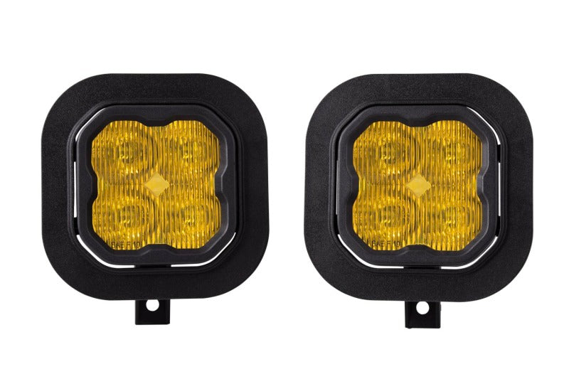 Diode Dynamics SS3 Sport Type SD Kit ABL - Yellow SAE Fog - DD7093 for 2011-2016 Ford F 250 - front view