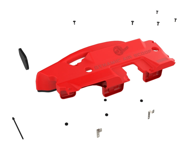 aFe POWER Red Edition Dynamic Air Scoop XL for Intake Kits 50-70119D and 50-70119R - 50-70119AR