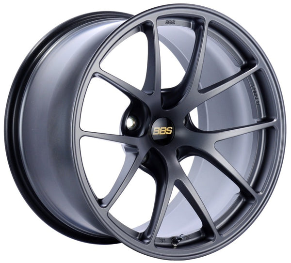 BBS RI-A 18x9.5 5x114.3 ET22 Matte Graphite Wheel -82mm PFS/Clip Required - RIA003MGR by BBS