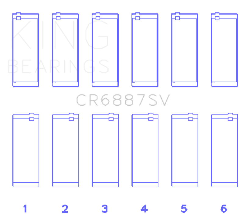 King BMW B58B30A Performance Rod Bearing Set - CR6887SV