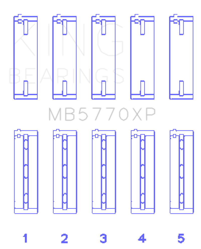 King Nissan VK45DD/E/ VK50VE/ Vk56DE/VD (Size 0.26) Main Bearing Set - MB5770XP.026