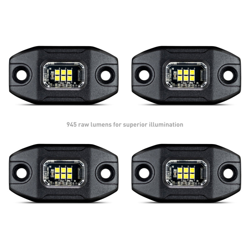 Borne Off-Road Rock Light (Kit of 4) Long Harness - BNLT-RL-4T