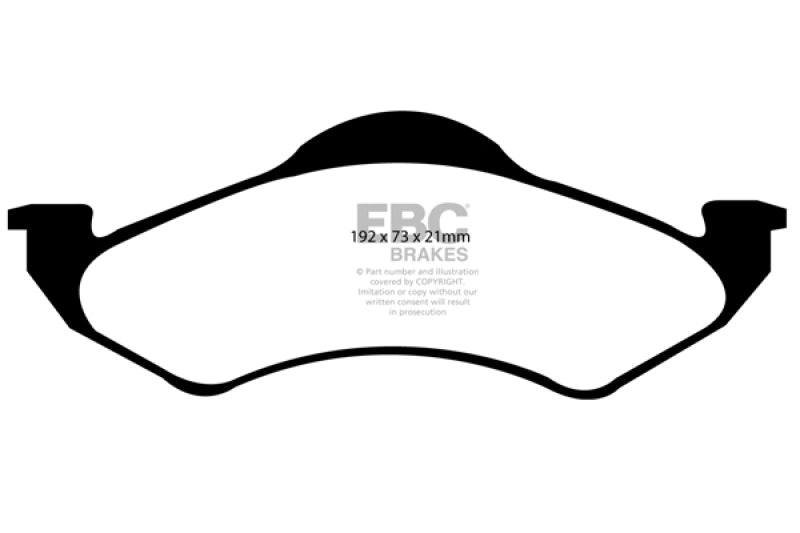 EBC 00-02 Dodge Dakota 2WD 2.5 Yellowstuff Front Brake Pads - DP41318R