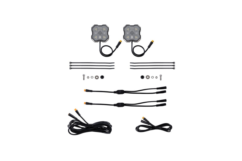 Diode Dyamics Rock Light  - Red/White -  M8 Add-On 2-Pack - DD8750