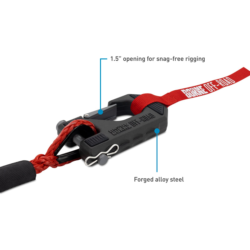 Borne Off-Road 10K Winch - Red Synthetic Rope - BNWN-10-SRD