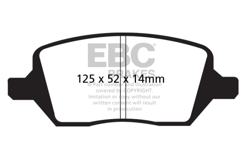 EBC 04-05 Buick Terraza 3.5 FWD Extra Duty Rear Brake Pads - ED91737