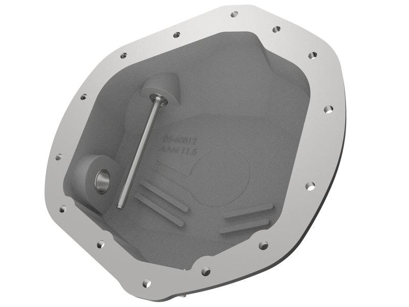 aFe Power Pro Series Rear Differential Cover Black w/Machined Fins &amp; Gear Oil 14-18 RAM 6.7L Diesel - 46-70392-WL
