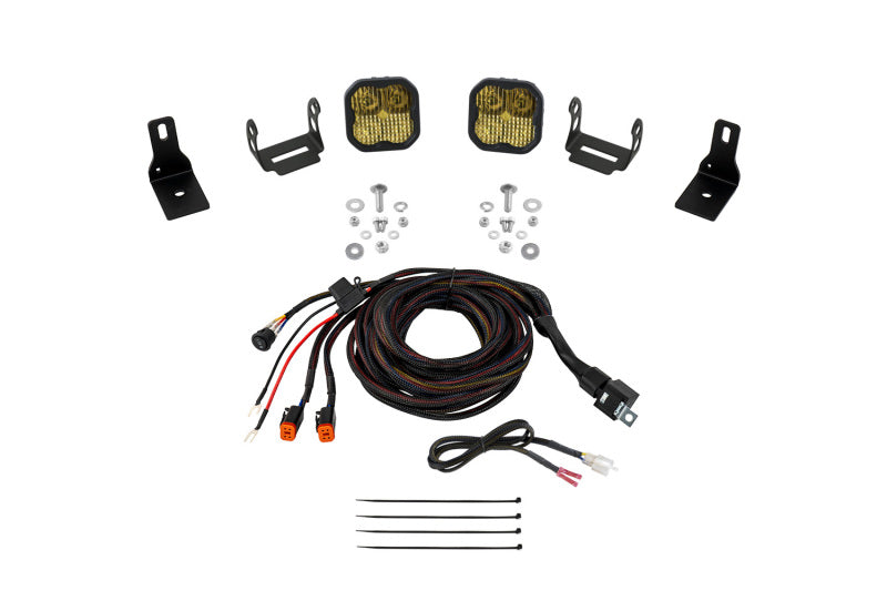 Diode Dynamics 2022+ Ford Maverick SS3 Sport Stage Series Ditch Light Kit Yellow Combo - DD7763 for 2022-2024 Ford Maverick -