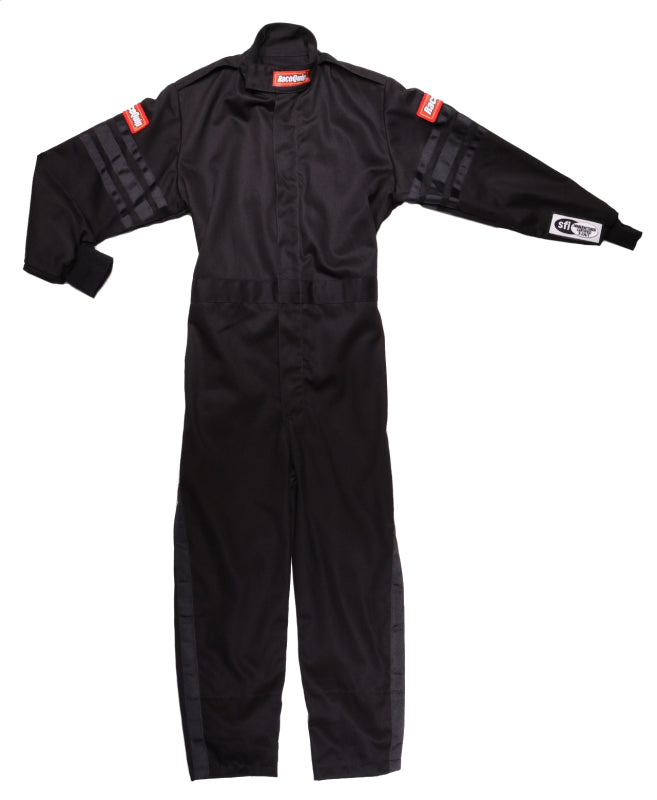 RaceQuip Black Trim SFI-1 JR. Suit - Kids XSM - 1959991RQP