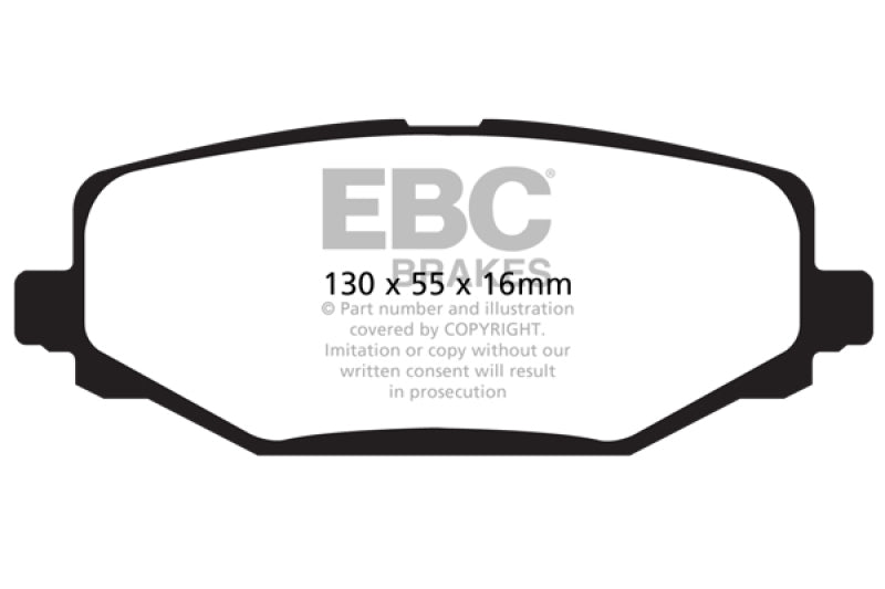 EBC 12+ Chrysler Town & Country 3.6 Greenstuff Rear Brake Pads - DP61889