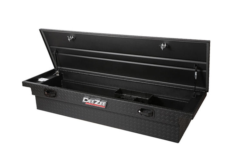 Deezee Universal Tool Box - Red Crossover - Single Lid Black BT Pull Handle (Low/Txt Blk) - DZ10170LTB
