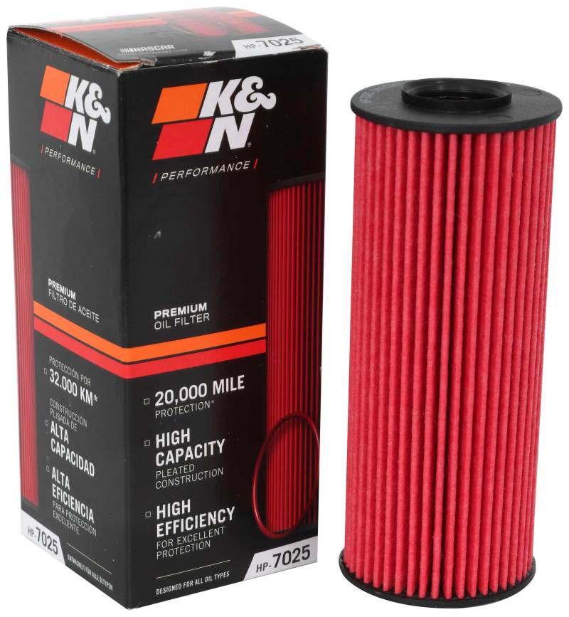 K&amp;N Performance Oil Filter for 11-13 Chrysler 200/300 3.6L / 11-13 Dodge Durango 3.6L - HP-7025