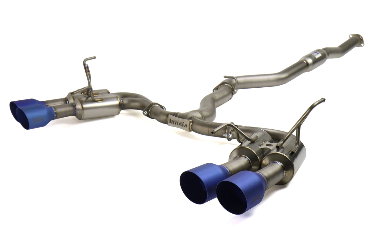 Invidia 11-14 WRX/STi Gemini 80mm Full Titanium 101mm Quad Tip Cat-Back Exhaust - HS11STI5TG4ST
