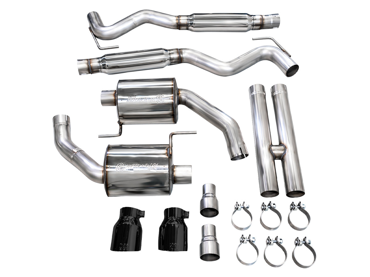 AWE 2024 Ford Mustang GT Fastback S650 RWD Touring Catback Exhaust w/ Dual Diamond Black Tips - 3015-33650