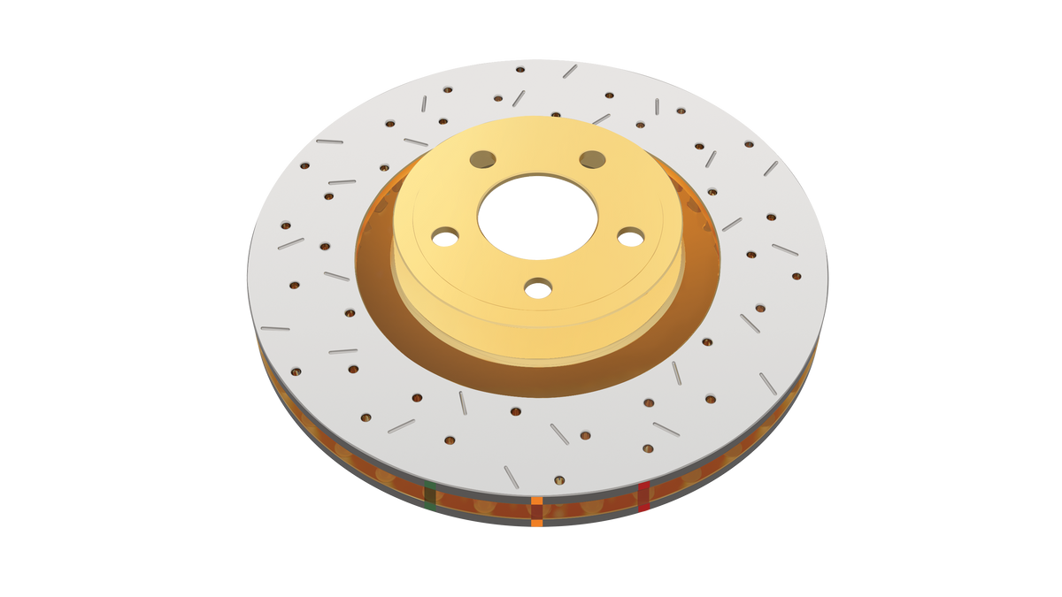 DBA 06-08 Audi A3/10/06-08 TT / 10/04-10 VW Golf (MK5) Rear Drilled & Slotted 4000 Series Roto - DBA42807XS