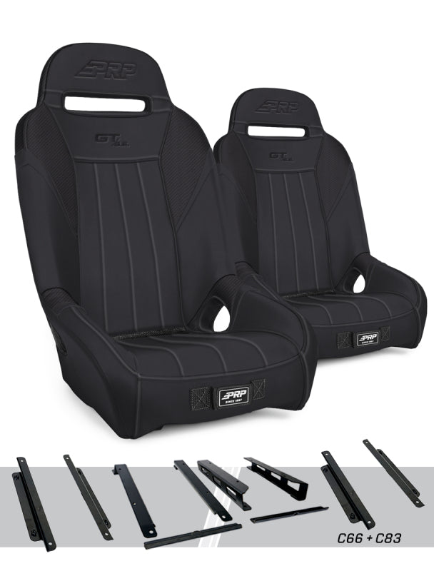 PRP Can-Am Maverick X3 GT/S.E. Suspension Seats Kit (Pair) - Black - A5701-PORXP-C86-201