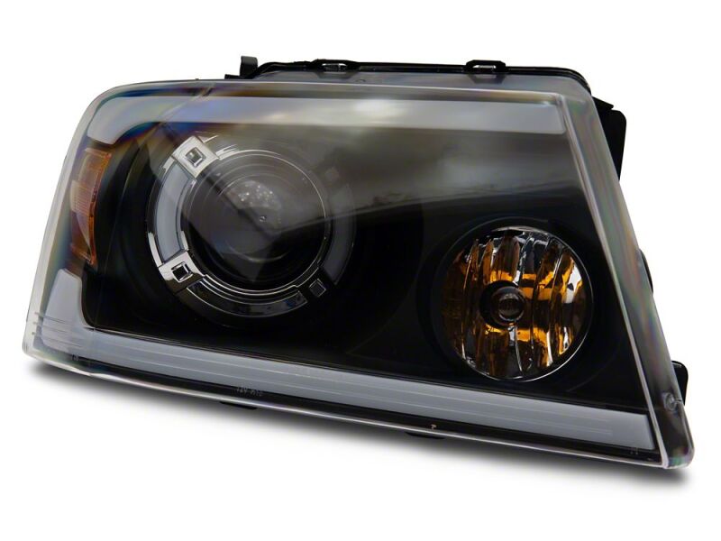 Raxiom 04-08 Ford F-150 Axial Series LED Proj Headlights/Seq LED Bar- Black- Clear Lens - T566366 - close-up view 9