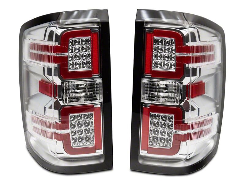 Raxiom 14-18 Chevrolet Silverado 1500 LED Tail Lights/Seq Turn Signals- Chrome- Clear Lens - S114459 - close-up view 7