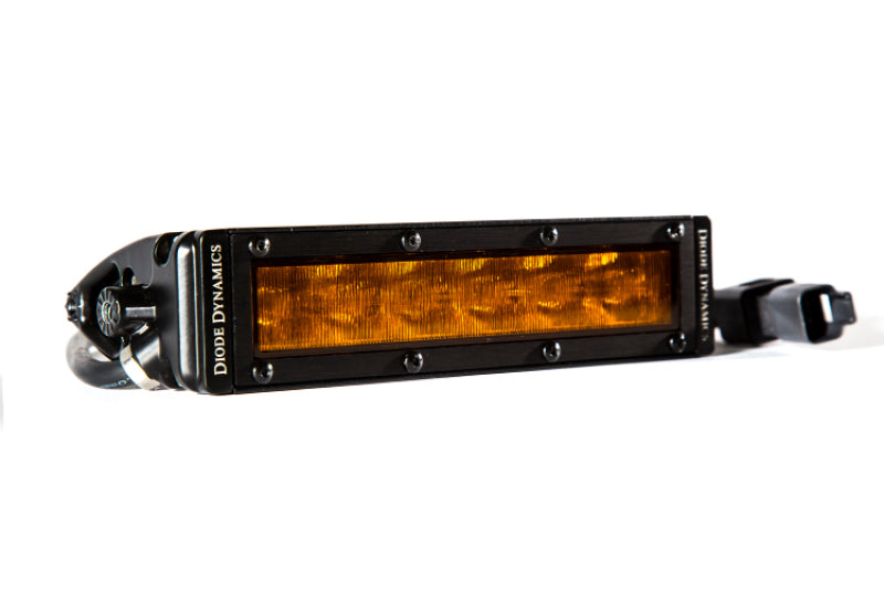 Diode Dynamics 6 In LED Light Bar Single Row Straight SS6 - Amber Wide Light Bar (Single) - DD5044S by Diode Dynamics - front