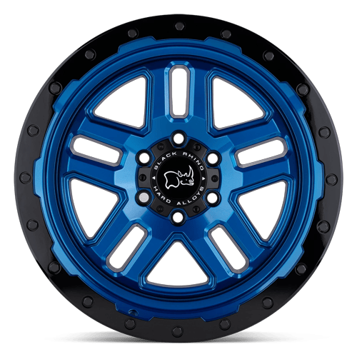 Black Rhino Hard Alloys Barstow 20X9.5 6X135 +12MM Dearborn Blue W/ Black Ring