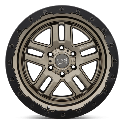 Black Rhino Hard Alloys Barstow 20X9.5 6X135 +12MM Matte Bronze W/ M-Black Ring