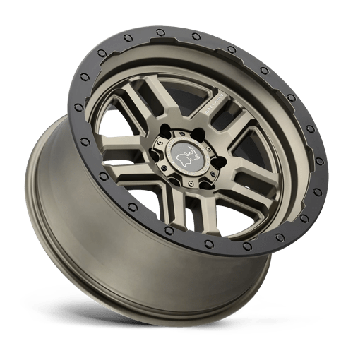 Black Rhino Hard Alloys Barstow 20X9.5 6X135 +12MM Matte Bronze W/ M-Black Ring