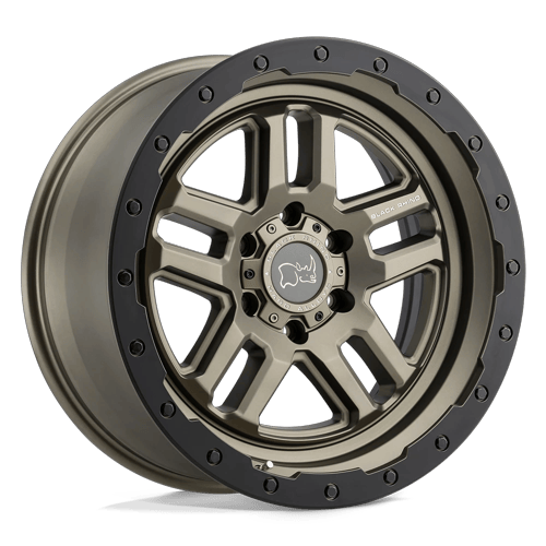 Black Rhino Hard Alloys Barstow 20X9.5 6X135 +12MM Matte Bronze W/ M-Black Ring