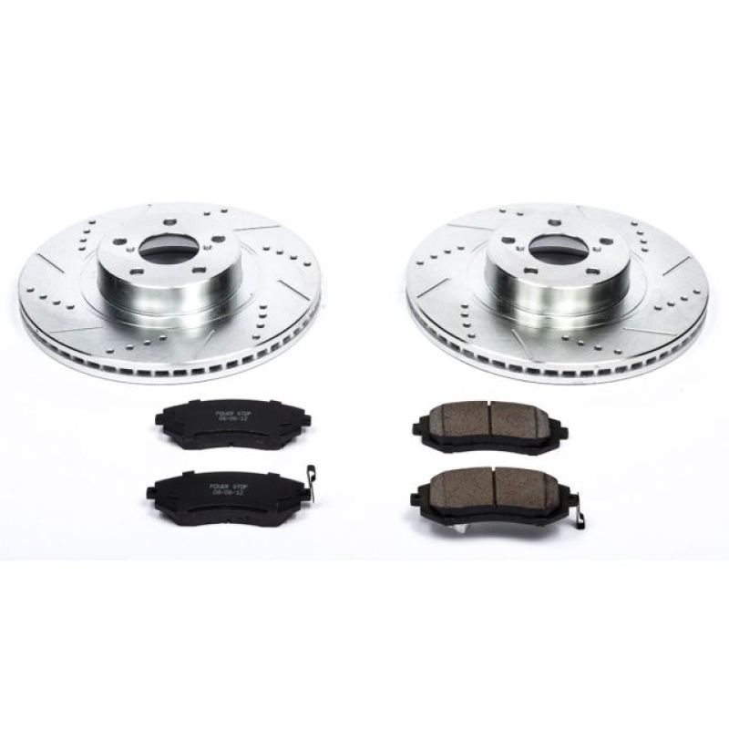 Power Stop 04-06 Subaru Baja Front Z23 Evolution Sport Brake Kit - K3038 for 2005-2012 Subaru Outback - front view
